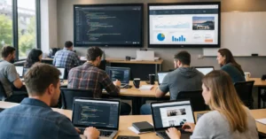 Read more about the article Online Courses vs Practical Training – Career Guide