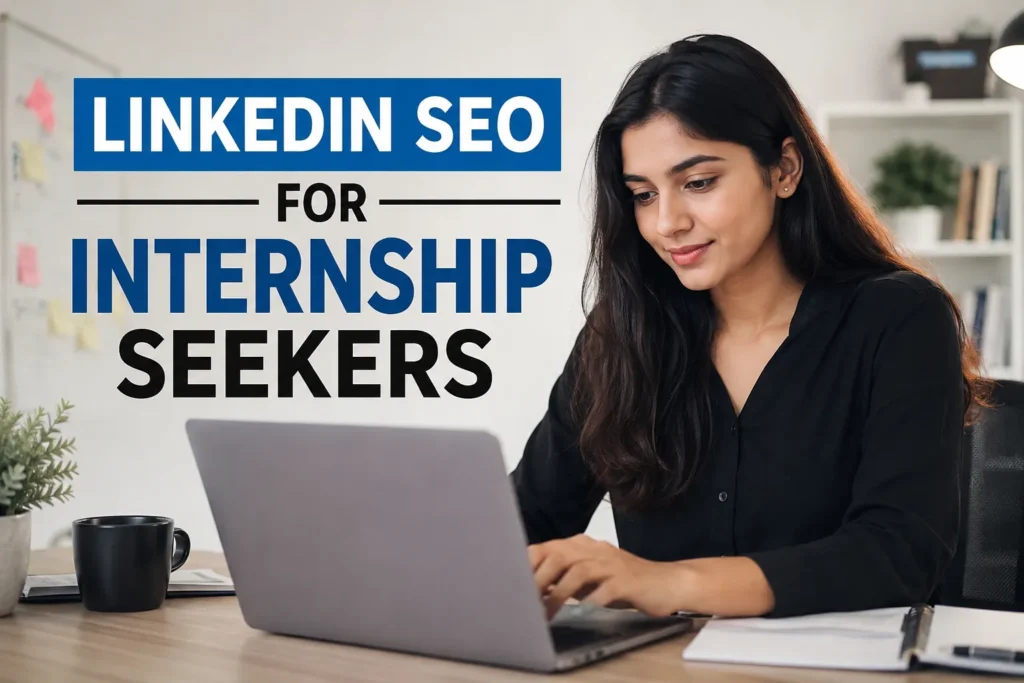 LinkedIn SEO guide for internship seekers to improve recruiter visibility, find paid internships in Indore, and secure internship opportunities with certificates.