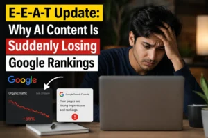 Read more about the article E-E-A-T Update: Why AI Content Is Suddenly Losing Google Rankings