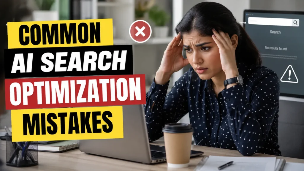 AI Search Optimization mistakes affecting digital marketing, internship and job-oriented course visibility in Indore
