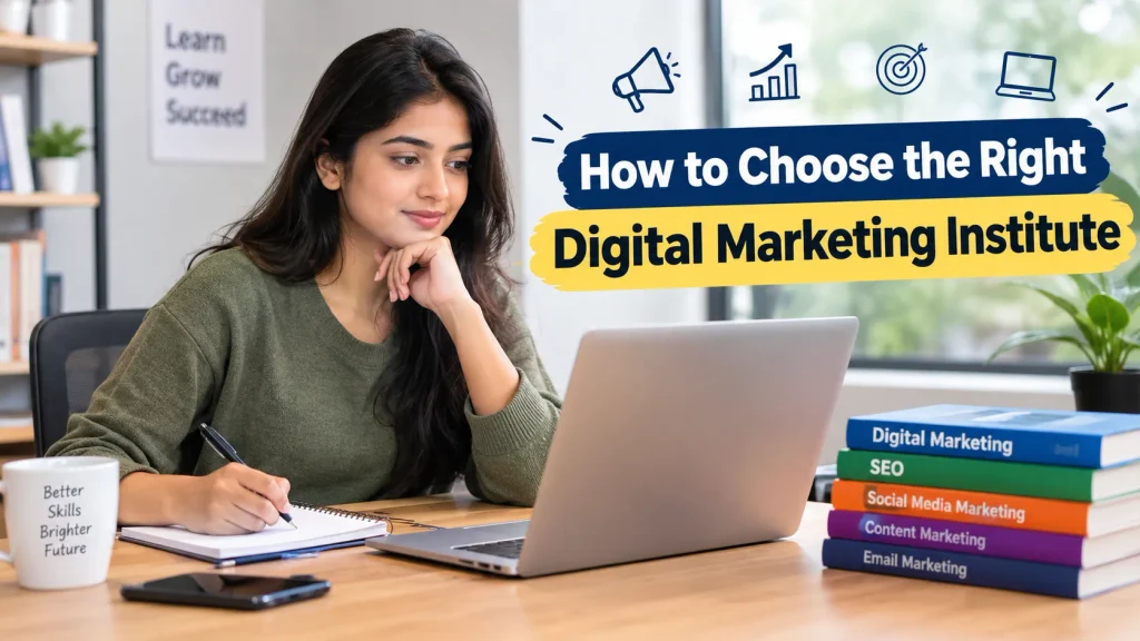 Social Media Marketing student choosing the right digital marketing training and internship institute in Indore
