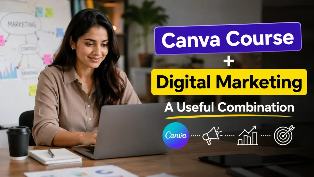 Canva Course combined with digital marketing training and internship opportunities for students in Indore.