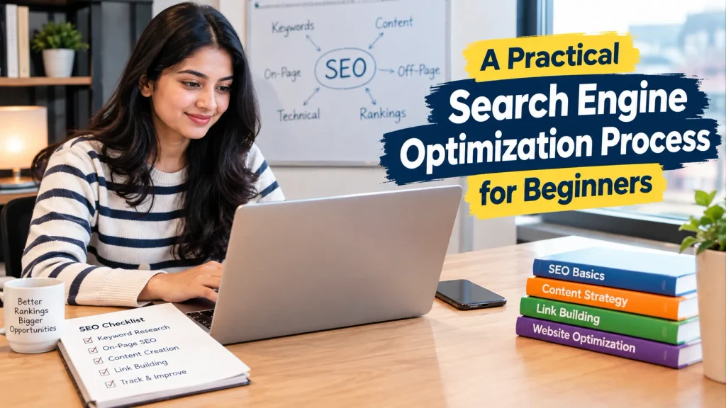 Search Engine Optimization process for beginners learning digital marketing training and internship training in Indore